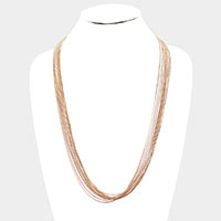 Thin Metal Layered Necklace