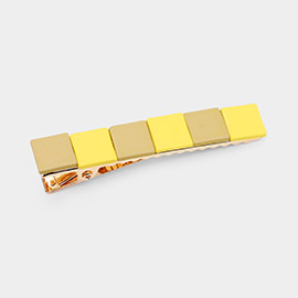 Color Block Resin Square Alligator Snap Hair Clip