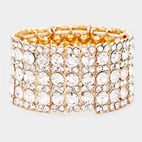 Rhinestone Crystal Stretch Evening Bracelet 