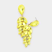 Teardrop Marquise Crystal Drop Evening Earrings 