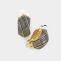 
Textured Metal Clip On Earrings 
