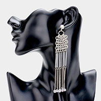 Multi Chain Fringe Drop Earrings 