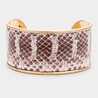 Snake Pattern Wide Cuff Bracelet