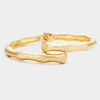 Metal Bamboo Hinged Bracelet
