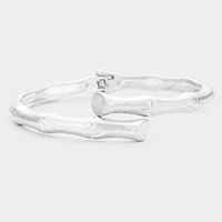 Metal Bamboo Hinged Bracelet