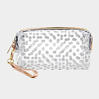 Glittered Polka Dots Pouch Bag
