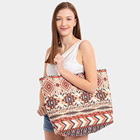 Aztec Pattern Tote Bag
