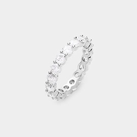 Round CZ Cubic Zirconia Ring