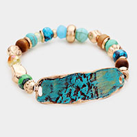 Multi Beaded Stretch Bracelet 