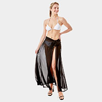 Solid Beach Wrap Skirt