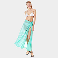 Solid Beach Wrap Skirt