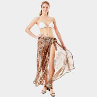 Leopard Beach Wrap Skirt