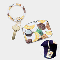 Tropical Fruits Pattern Pouch Bag / Keychain / Bracelet