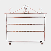 3 Row Heart Earring Display Stand Rack 