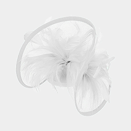 Mesh Netting Feather Fascinator