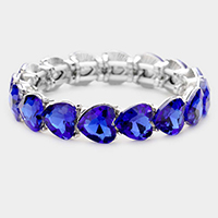 
Heart Crystal Stretch Evening Bracelet 