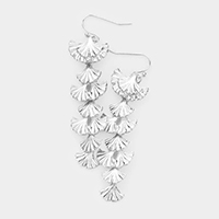 
Ginkgo Leaves Metal Drop Earrings 