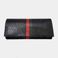 Color Block Bling Evening Clutch Crossbody Bag