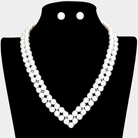 Pearl Statement Collar Necklace