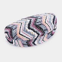 Multi Color Chevron Pattern Fabric Shell Eyewear Case