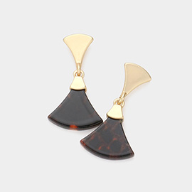 Celluloid Acetate Triangle Dangle Earrings