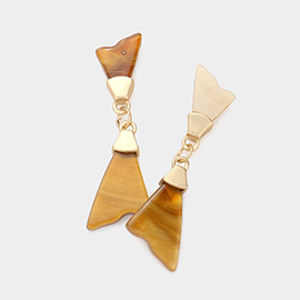 Celluloid Acetate Irregular Triangle Dangle Earrings