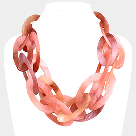Celluloid Acetate Link Necklace