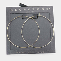 Secret Box _ 14K Gold Dipped Metal Hoop Earrings