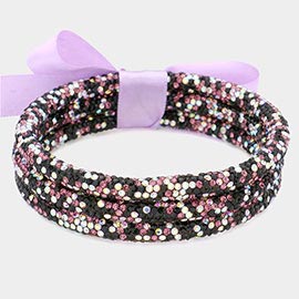 3PCS - Rhinestone Pave Bangle Layered Bracelets