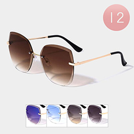 12PCS - Chic Frameless Rimless Sunglasses