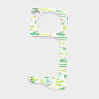 Cactus Print Touchless Door Opener Button Push Tool
