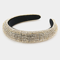 Shiny Stone Pave Elegant Padded Headband