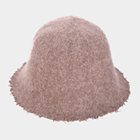 Felt Frayed Edges Bucket Hat