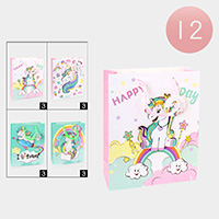 12PCS - Unicorn Print Gift Bags