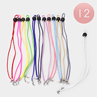 12PCS - Solid Elastic Mask Chains