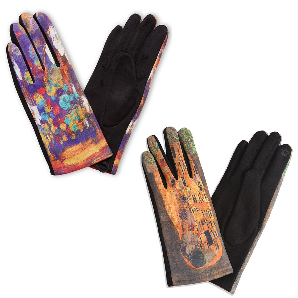 12Pairs - Painting Print Touch Smart Gloves