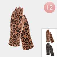 12Pairs- Leopard Pattern Gloves