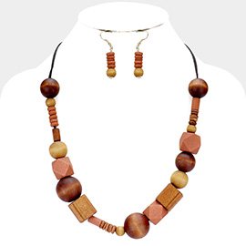 Geometric Wood Necklace