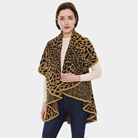 Leopard Pattern Soft Shawl Vest