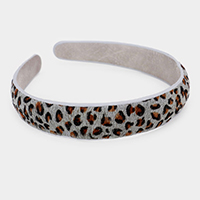 Leopard Pattern Genuine Leather Headband