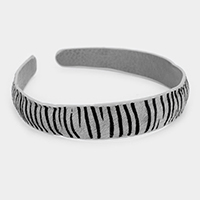 Zebra Pattern Genuine Leather Headband