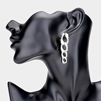 Rhinestone Embellished Chain Link Earrings