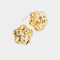 Glitter Flower Stud Earrings