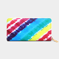 Tie Dye Print Long Zipper Wallet