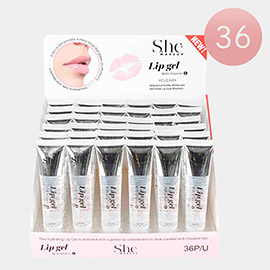 36PCS - Moisturizing Formula Glitter Clear Lip Gels