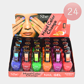 24PCS - Mood Color Change Nail Polishes
