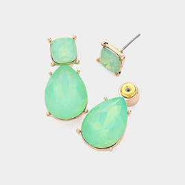 Double-sided Peekaboo Glass Droplet Earrings