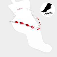 Marquise Stone Evening Anklet