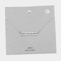 HOPE Brass Metal Pendant Necklace