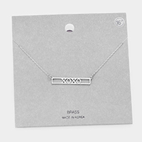 XOXO Brass Metal Pendant Necklace
